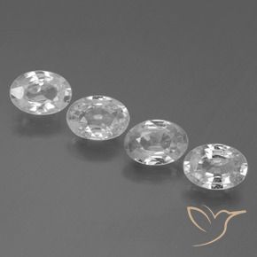 3.47 ct natürliche Weiß Zirkon-Edelsteine, Oval, VS