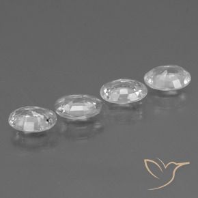3.47 ct natürliche Weiß Zirkon-Edelsteine, Oval, VS