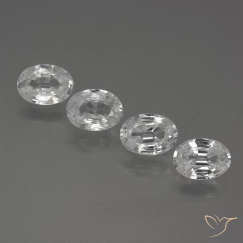 4.56ctw Natürlicher Weiß Zirkon, Oval, VS