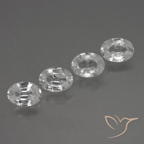 4.56 ct natürliche Weiß Zirkon-Edelsteine, Oval, VS