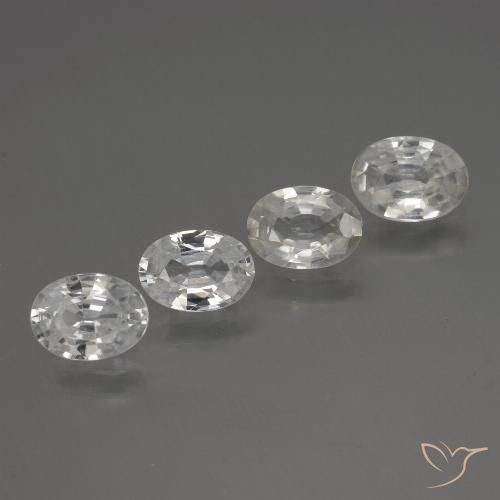 4.34ctw Natürlicher Weiß Zirkon, Oval, VS