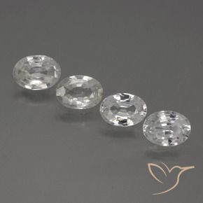 4.34 ct natürliche Weiß Zirkon-Edelsteine, Oval, VS
