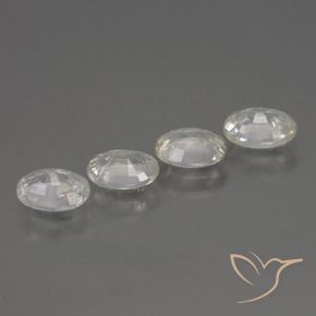 4.34 ct natürliche Weiß Zirkon-Edelsteine, Oval, VS