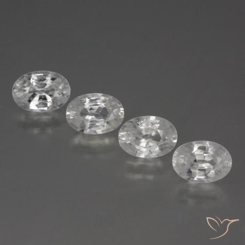 4.70ctw Natürlicher Weiß Zirkon, Oval, VS