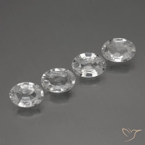 4.22ctw Natürlicher Weiß Zirkon, Oval, VVS-VS