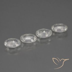 4.22 ct natürliche Weiß Zirkon-Edelsteine, Oval, VVS-VS