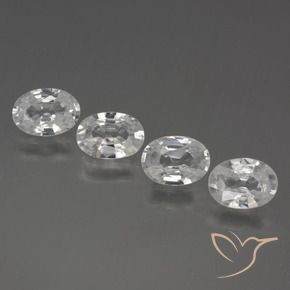 4.16 ct natürliche Weiß Zirkon-Edelsteine, Oval, VS