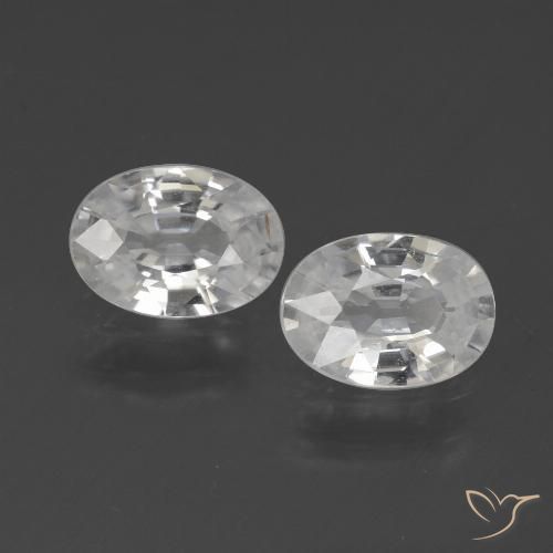 2.16ctw Natürlicher Weiß Zirkon, Oval, VVS-VS