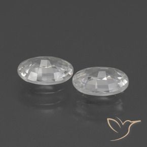 2.16 ct natürliche Weiß Zirkon-Edelsteine, Oval, VVS-VS