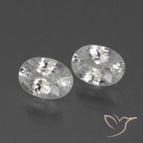 2.32 ct natürliche Weiß Zirkon-Edelsteine, Oval, VVS