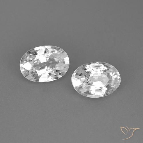 2.25 ct natürliche Weiß Zirkon-Edelsteine, Oval, VS