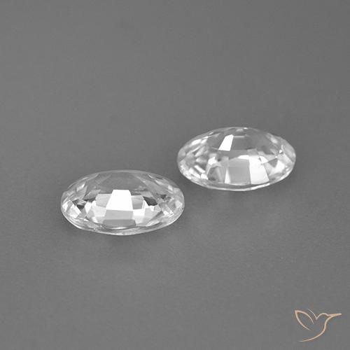 2.25 ct natürliche Weiß Zirkon-Edelsteine, Oval, VS