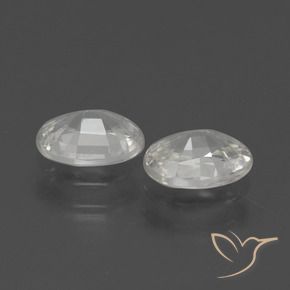 2.25 ct natürliche Weiß Zirkon-Edelsteine, Oval, VVS-VS