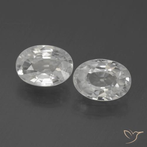 2.30ctw Natürlicher Weiß Zirkon, Oval, VS