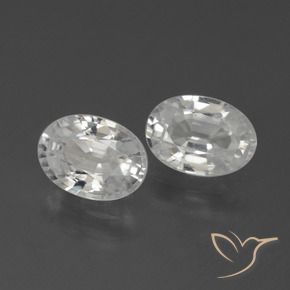 2.46 ct natürliche Weiß Zirkon-Edelsteine, Oval, VS