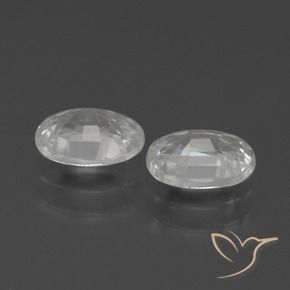 2.46 ct natürliche Weiß Zirkon-Edelsteine, Oval, VS