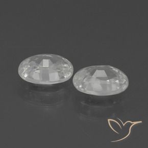 2.35 ct natürliche Weiß Zirkon-Edelsteine, Oval, VS