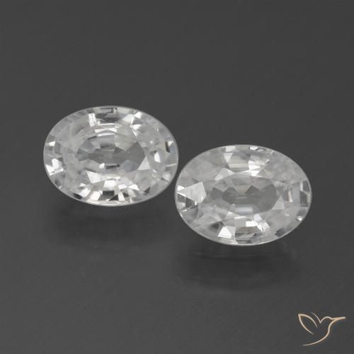 2.41ctw Natürlicher Weiß Zirkon, Oval, VVS