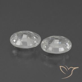 2.41 ct natürliche Weiß Zirkon-Edelsteine, Oval, VVS