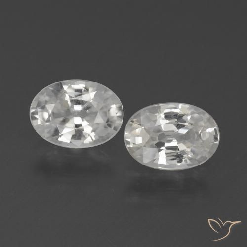 2.27ctw Natürlicher Weiß Zirkon, Oval, VS