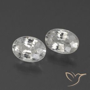 2.27 ct natürliche Weiß Zirkon-Edelsteine, Oval, VS