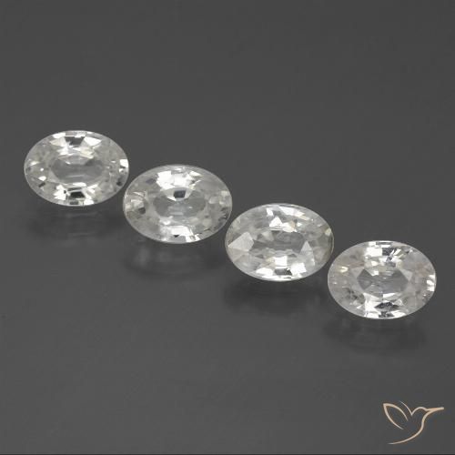 4.46ctw Natürlicher Weiß Zirkon, Oval, VS