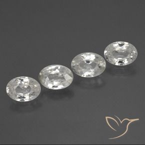 4.46 ct natürliche Weiß Zirkon-Edelsteine, Oval, VS