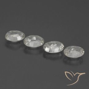 4.46 ct natürliche Weiß Zirkon-Edelsteine, Oval, VS