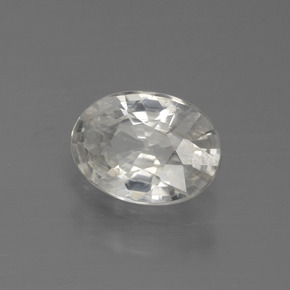 1,01 ctw natürlicher weißer Zirkon, Oval Schliff, VS