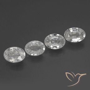 3.92 ct natürliche Weiß Zirkon-Edelsteine, Oval, VS