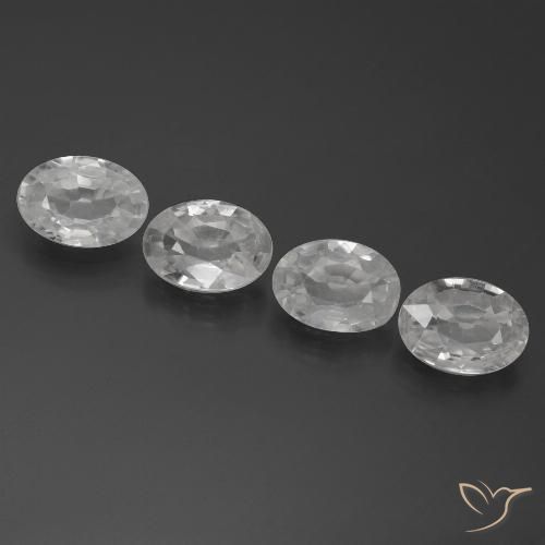 3.89ctw Natürlicher Weiß Zirkon, Oval, VVS-VS