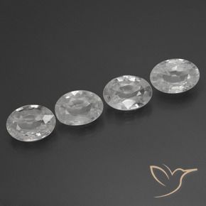 3.89 ct natürliche Weiß Zirkon-Edelsteine, Oval, VVS-VS