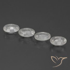 3.89 ct natürliche Weiß Zirkon-Edelsteine, Oval, VVS-VS