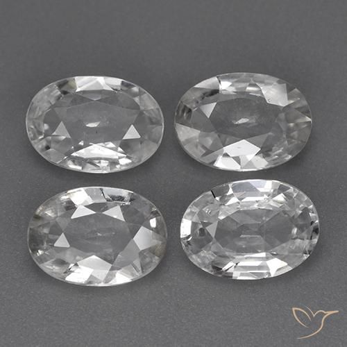 3.86ctw Natürlicher Weiß Zirkon, Oval, VVS-VS