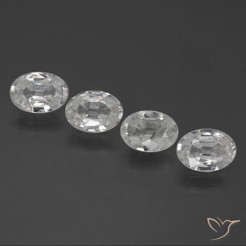 4.15ctw Natürlicher Weiß Zirkon, Oval, VS