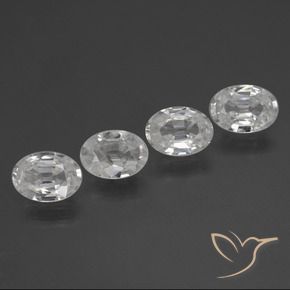4.15 ct natürliche Weiß Zirkon-Edelsteine, Oval, VS