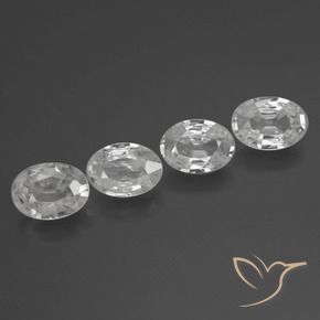 3.88 ct natürliche Weiß Zirkon-Edelsteine, Oval, VS