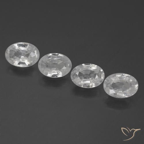 3.94ctw Natürlicher Weiß Zirkon, Oval, VS