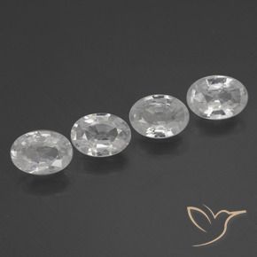 3.94 ct natürliche Weiß Zirkon-Edelsteine, Oval, VS