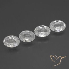4.13 ct natürliche Weiß Zirkon-Edelsteine, Oval, VVS-VS