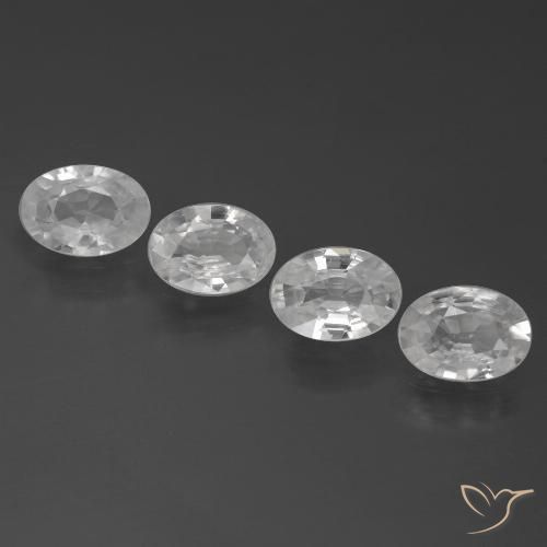 3.82ctw Natürlicher Weiß Zirkon, Oval, VS