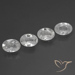3.82 ct natürliche Weiß Zirkon-Edelsteine, Oval, VS
