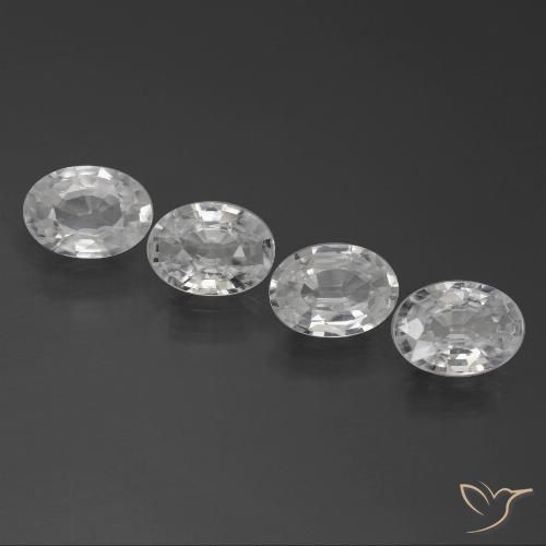 4.19ctw Natürlicher Weiß Zirkon, Oval, VVS-VS