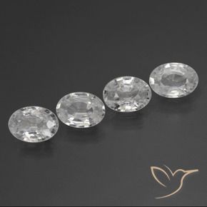 4.19 ct natürliche Weiß Zirkon-Edelsteine, Oval, VVS-VS