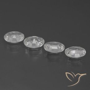 4.19 ct natürliche Weiß Zirkon-Edelsteine, Oval, VVS-VS