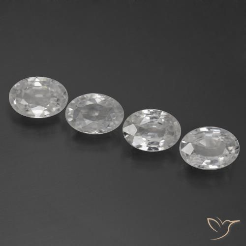 4.09ctw Natürlicher Weiß Zirkon, Oval, VVS