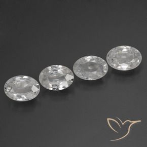 4.09 ct natürliche Weiß Zirkon-Edelsteine, Oval, VVS
