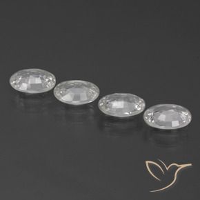 4.09 ct natürliche Weiß Zirkon-Edelsteine, Oval, VVS
