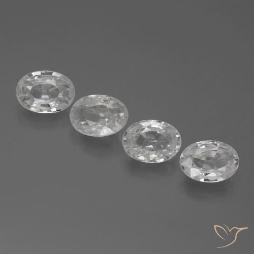 4.16ctw Natürlicher Weiß Zirkon, Oval, VS