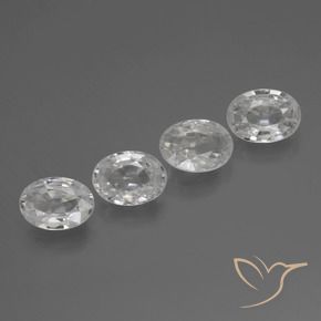 4.16 ct natürliche Weiß Zirkon-Edelsteine, Oval, VS